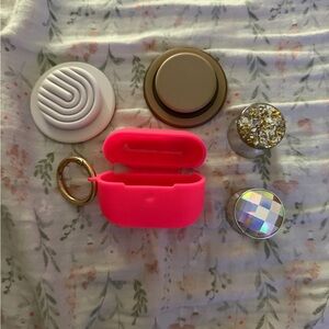 Pink AirPods Case with Accessories